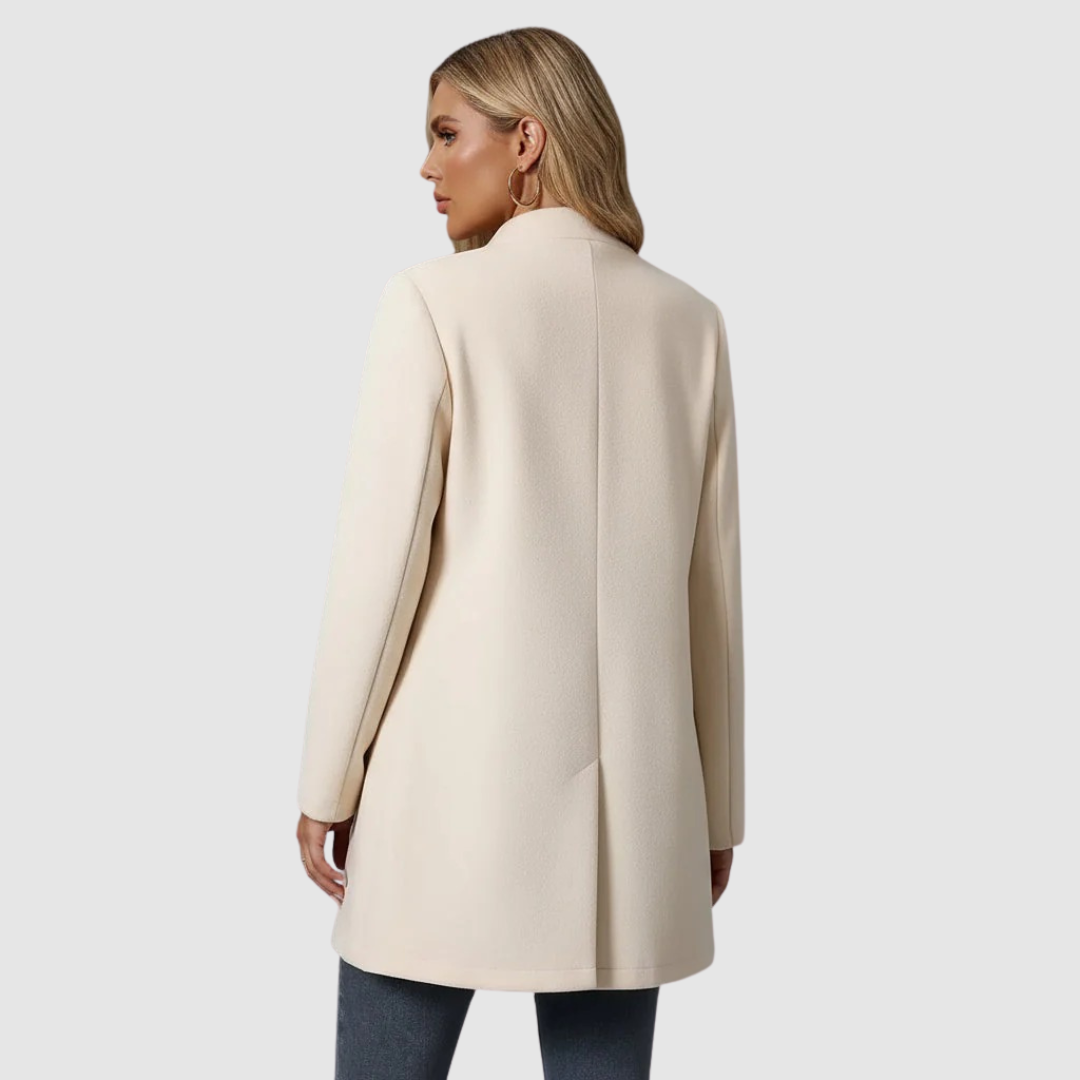 Natalia - Klasyczny damski płaszcz o dopasowanym kroju