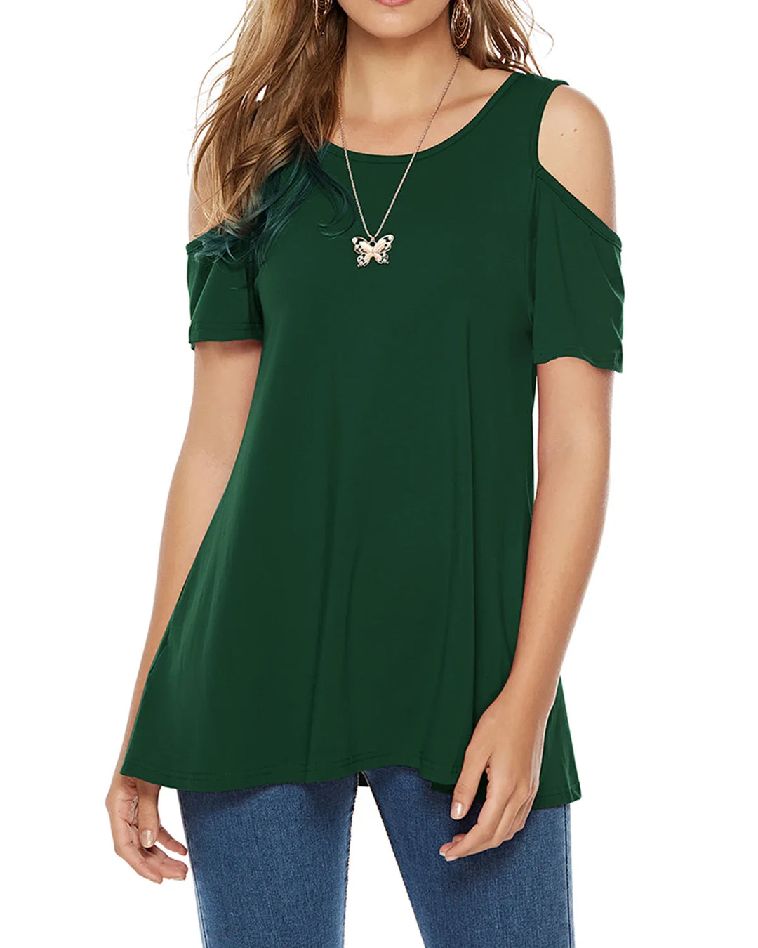 Weronika – Luźna tunika z odkrytymi ramionami