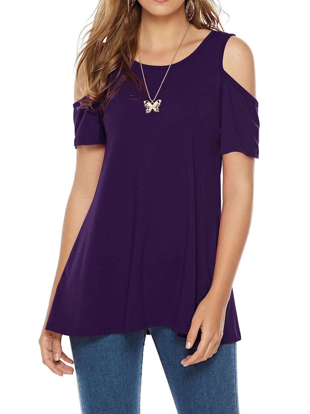 Weronika – Luźna tunika z odkrytymi ramionami